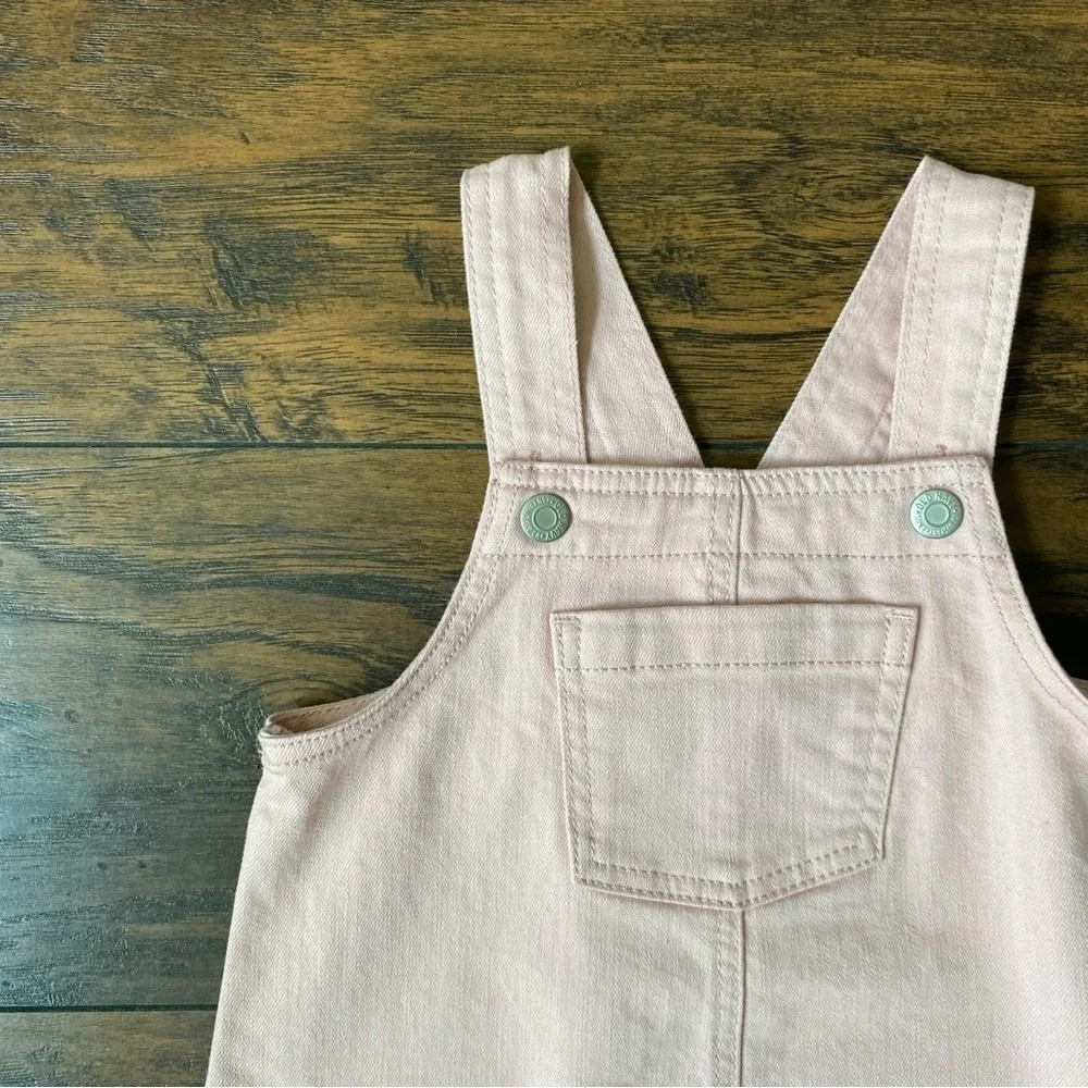 Old Navy Pink Denim Overall Dress, Size 4T